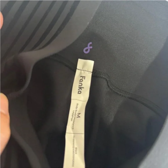 FANKA black PowerBand Resistance (Reversable Wear) Leggings Size M - Picture 7 of 7